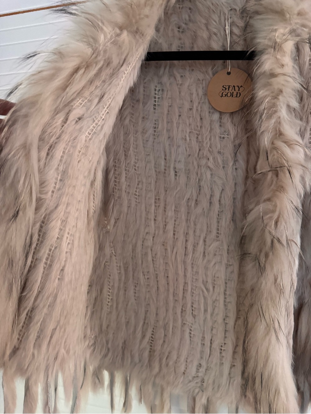 Vintage Real Rabbit Fur Cream Vest - Women's - Picture 2 of 2